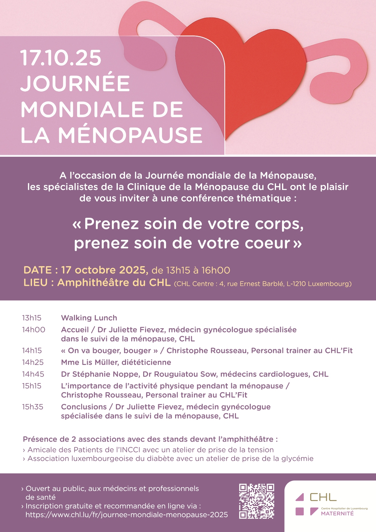 Affiche de la journée Ménopause 2025