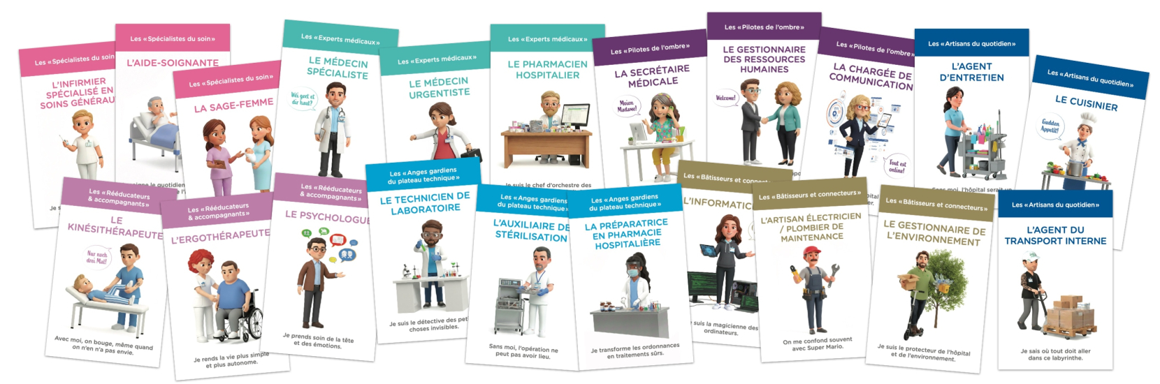 Les principaux métiers hospitaliers du CHL